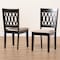 Baxton Studio Florencia Modern Beige Fabric and Espresso Brown Finished Wood 2-Piece Dining Chair Set 231-2PC-13206-ZORO - alternate 9